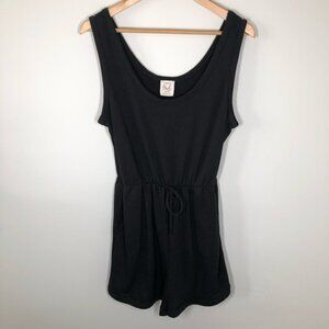 FANTASTIC  Fawn Black Tank Shorts Romper Size Large